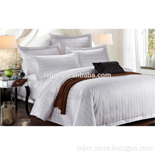 high quality 100% cotton simple jacquard cotton bed set for hotel